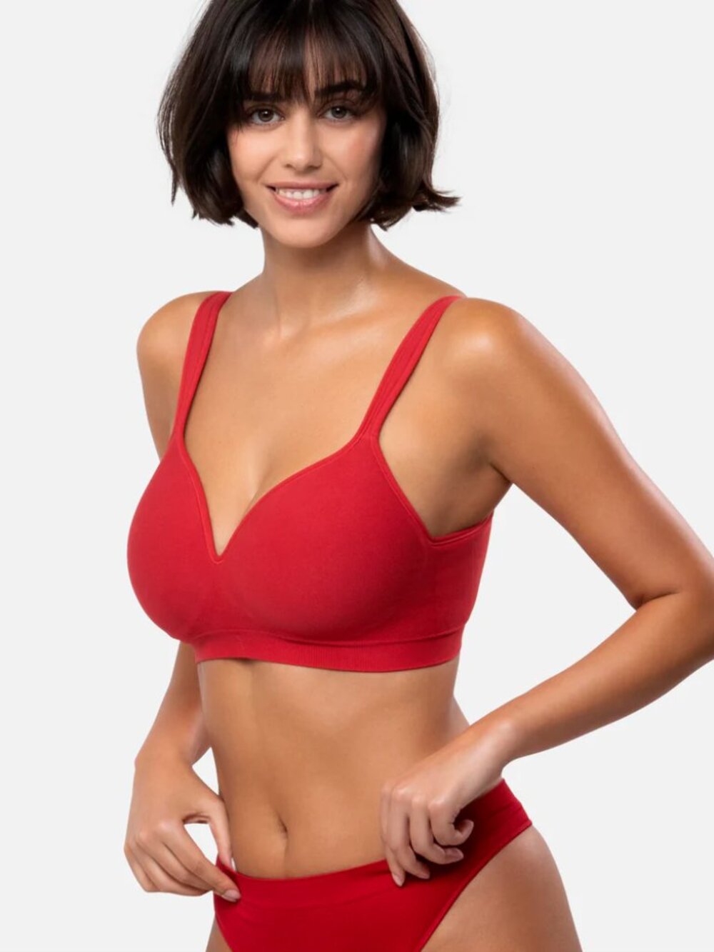 NWT Underoutfit 460 The Perfect Neckline Bra Scarlet Smile Size 3X
